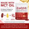 CoQ10 Supplement, 120 Softgels Coenzyme Q10 High Strength 200mg Fermented Coenzyme Q10 Ubiquinone 2-in-1 Formula Naturally Co Enzyme CQ10 with MCT Oil Non-GMO view 3