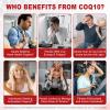 CoQ10 Supplement, 120 Softgels Coenzyme Q10 High Strength 200mg Fermented Coenzyme Q10 Ubiquinone 2-in-1 Formula Naturally Co Enzyme CQ10 with MCT Oil Non-GMO view 4