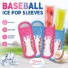 Rtteri 12 Pack Ice Cream Drip Baseball Freeze Pop Sleeve for Teens Reusable Ice Pop Sleeves for Baseball Lovers Summer Birthday Party Favors view 2