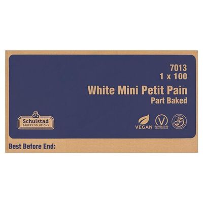 Schulstad Bakery Solutions White Mini Petit Pain Part Baked | Case of 1