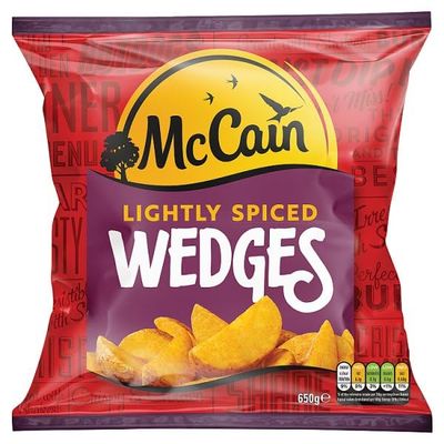 McCain Lightly Spiced Potato Wedges 650g | Case of 1