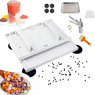 Manual Tapioca Pearl Maker, DIY Tapioca Pearls Tool, 3-12mm Rubbing Board for Taro and Cassava Balls, Easy-to-Use Pearl Forming Machine