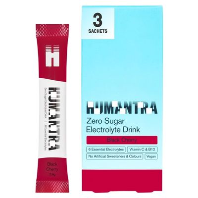 Zero Sugar Electrolyte Drink 6 x 3.6g Sachets (Black Cherry Zero Sugar Electrolyte Drink 3 x 3.9g Sachets)