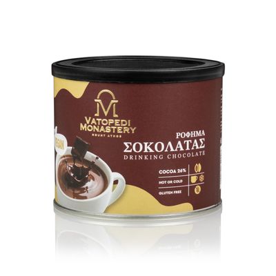 Drinking Chocolate with 26% Cocoa by Vatopedi Monastery Mount Athos, Hot or Cold Chocolate Drink - 250g