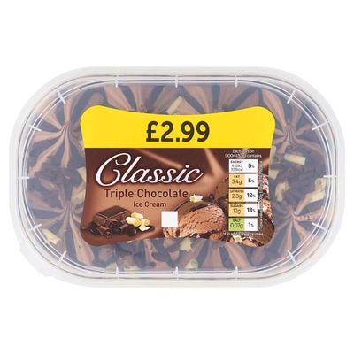 Classic Triple Chocolate Ice Cream 900ml | Case of 8