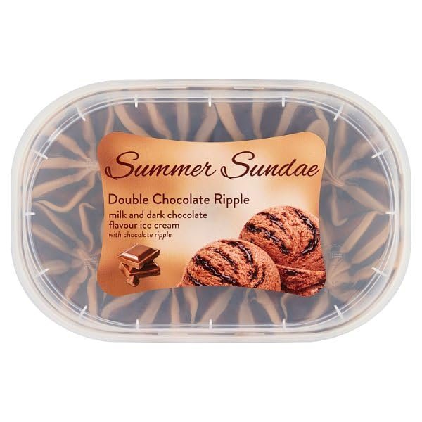 Summer Sundae Milk and Dark Chocolate Flavour Ice Cream 900ml | Case of 8