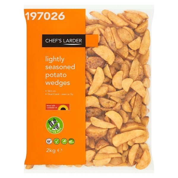 Chef's Larder Lightly Seasoned Potato Wedges 2kg | Case of 1