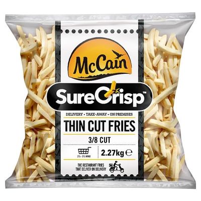 McCain SureCrisp 3/8 Cut Thin Cut Fries 2.27kg | Case of 4