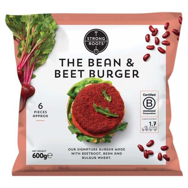 Strong Roots the Bean and Beet Burger 600g | Case of 4