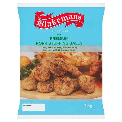 Blakemans Raw Premium Pork Stuffing Balls 1kg | Case of 10