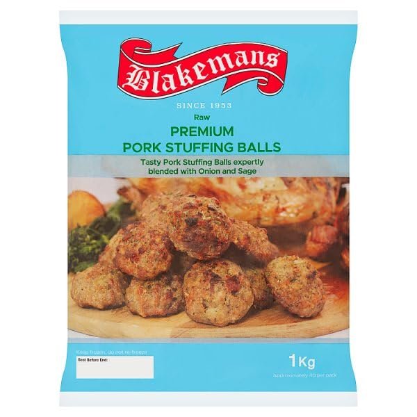 Blakemans Raw Premium Pork Stuffing Balls 1kg | Case of 10