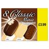 Classic 8 Minis Vanilla Ice Cream Lollies Smothered in Smooth Chocolate 400ml | Case of 6 view 1