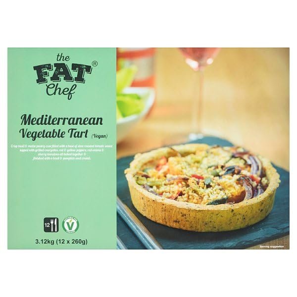 The Fat Chef Mediterranean Vegetable Tart (Vegan) 12 x 260g (3.12kg) | Case of 1