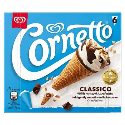 Cornetto Classico Ice Cream Cones 6 x 90ml | Case of 6