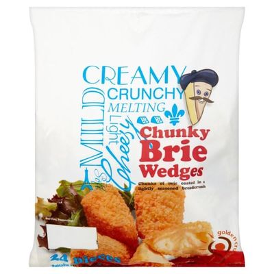 Golden Crumb Chunky Brie Wedges 24 Pieces | Case of 6