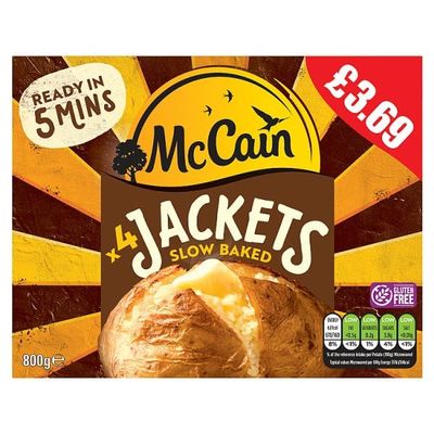 McCain 4 Slow Baked Jackets 800g | Case of 1