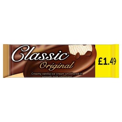 Classic Original Creamy Vanilla Ice Cream Smothered in Smooth Milk Chocolate 110ml | Case of 24