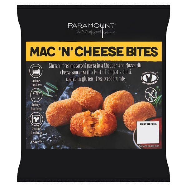 Paramount Mac 'N' Cheese Bites 1kg | Case of 10