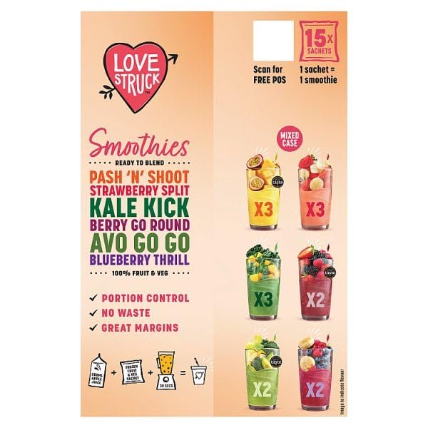 Love Struck Mixed Case Smoothies 15 x 140g | Case of 1