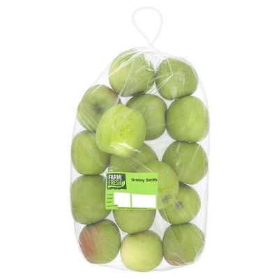 London Grocery Granny Smith Apples, 6 2 kg Bags (12 kg Total), Class I Whole Fresh Fruit for Eating and Cooking