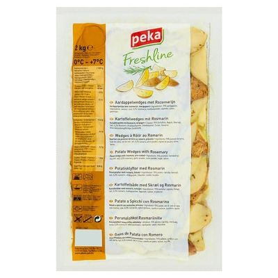 peka Freshline Potato Wedges with Rosemary 2kg | Case of 1