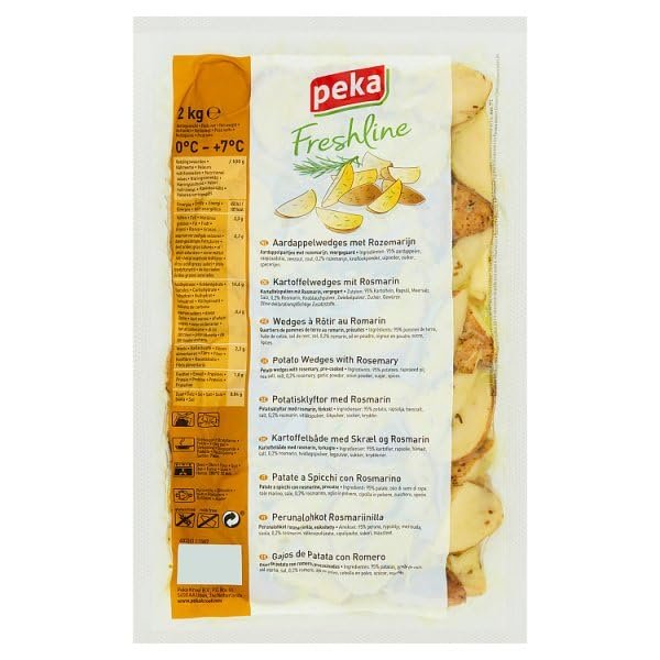 peka Freshline Potato Wedges with Rosemary 2kg | Case of 1