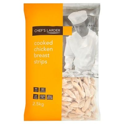 Chef's Larder Cooked Chicken Breast Strips 2.5kg | Case of 4