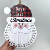 Christmas Countdown Ornament Wood Santa Shape for Exciting Holiday Celebrations Party Ornaments Countdown Ornament view 3