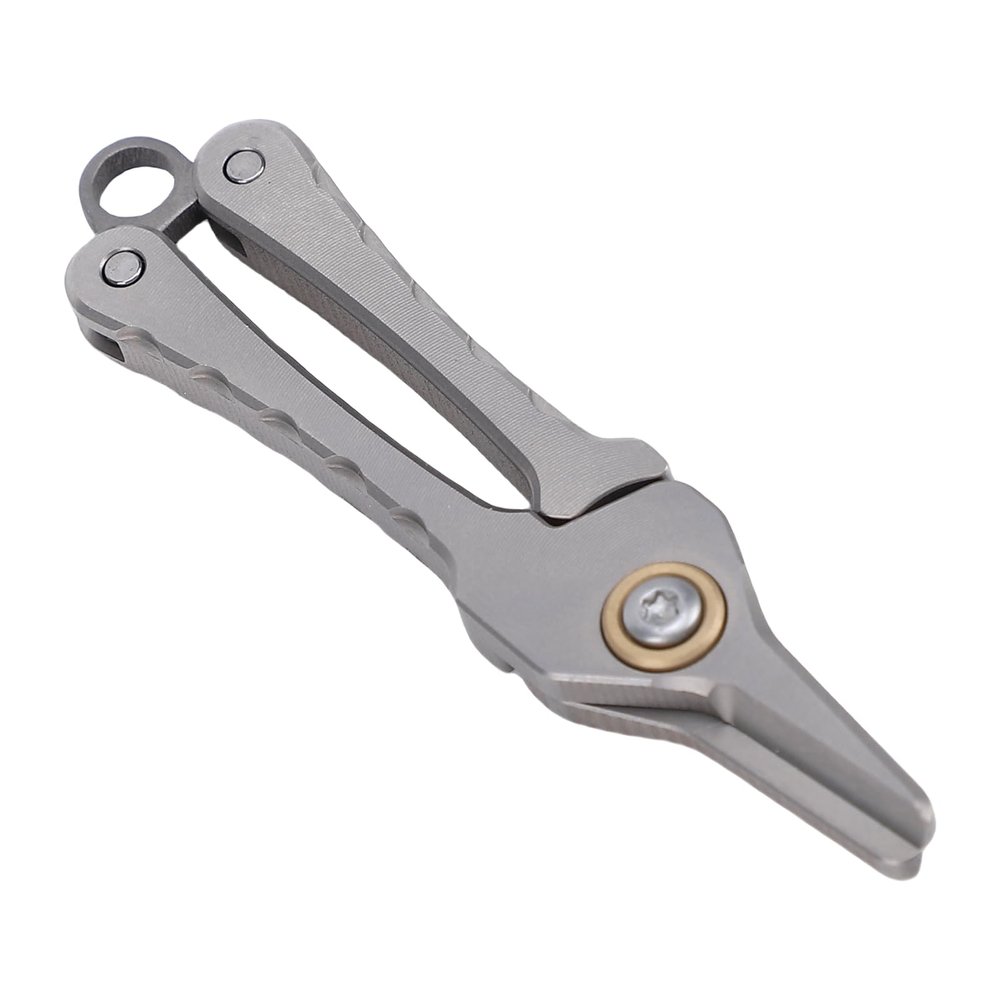 BSTiltion Ti Alloy Mini Nose Hair Trimmer Scissors Wear Proof Lightweight Portable for Facial Grooming Mustache Eyebrow Keychain Pendant