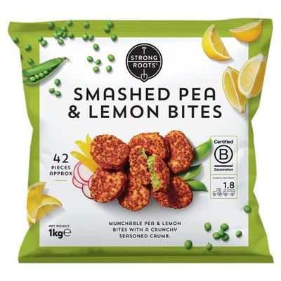 Strong Roots Smashed Pea & Lemon Bites 1kg | Case of 3