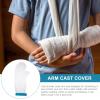 UKCOCO Waterproof Arm Plaster Cast Cover, Sturdy PVC and Silicone Material, Fits Most Arms, for Bath and Shower Use, White Protective Cast Sleeve view 3