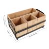 BATHVEVE Wooden Cutlery Dispenser 4 Compartment Kitchen Utensil Organizer for Paper Plates Silverware Stylish Flatware Holder for Modern Home Bbqs view 2