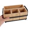 BATHVEVE Wooden Cutlery Dispenser 4 Compartment Kitchen Utensil Organizer for Paper Plates Silverware Stylish Flatware Holder for Modern Home Bbqs view 4