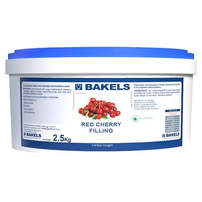 Bakels Red Cherry Filling 2.5kg | Case of 1
