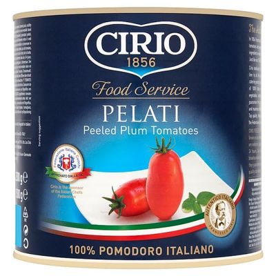 Cirio Food Service Pelati Peeled Plum Tomatoes 2500g | Case of 6