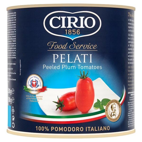 Cirio Food Service Pelati Peeled Plum Tomatoes 2500g | Case of 6