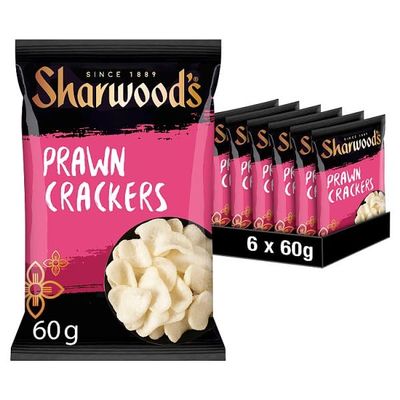 Sharwood's Ready to Eat Prawn Crackers 60g | Case of 6