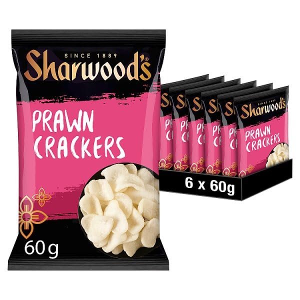Sharwood's Ready to Eat Prawn Crackers 60g | Case of 6