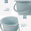 VILLCASE 2pcs Portable Unisex Plastic Bedpan with Lid Lightweight Easy to Move Urinal Spittoon for Household Use Bedroom Chamber Pot view 3