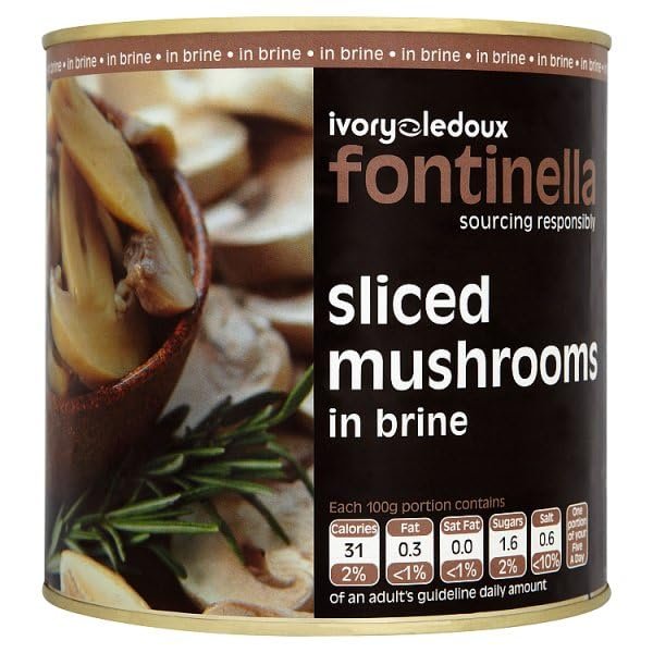 Fontinella Sliced Mushrooms in Brine 2.55kg MUSHS3 | Case of 1