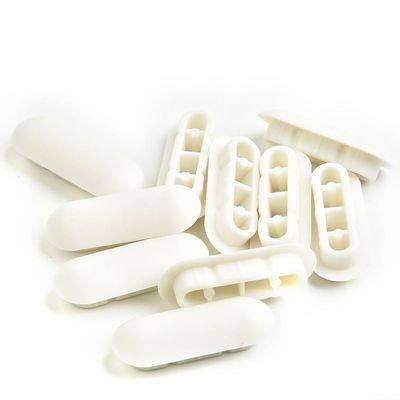 White toilet seat pads set with ABS and TPE material for noise reduction and seat protection, suitable for most toilets (10 seats)