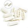 White toilet seat pads set with ABS and TPE material for noise reduction and seat protection, suitable for most toilets (10 seats) view 2