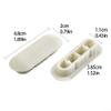 White toilet seat pads set with ABS and TPE material for noise reduction and seat protection, suitable for most toilets (10 seats) view 3