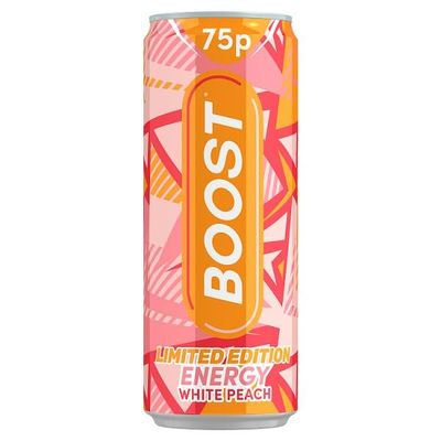 Boost Limited Edition Energy White Peach 250ml | Case of 24