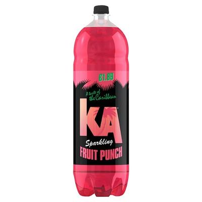 KA Fruit Punch Sparkling Soft Drink Bottle 2L PM 1.89 | Case of 6