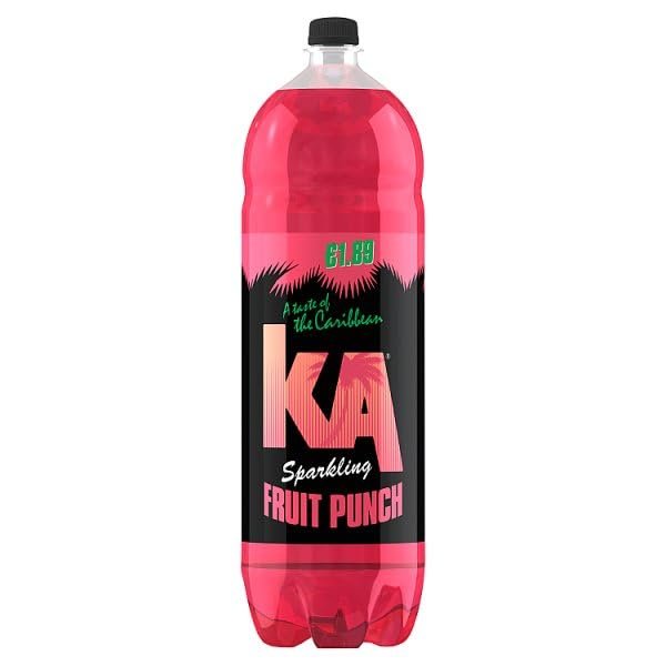 KA Fruit Punch Sparkling Soft Drink Bottle 2L PM 1.89 | Case of 6