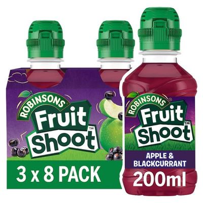 Fruit Shoot Apple & Blackcurrant Kids Juice Drink 8 x 200ml | Case of 3