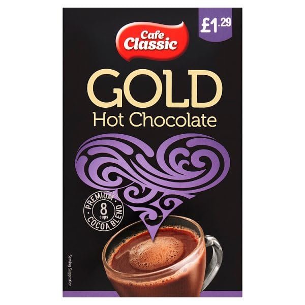 Cafe Classic Gold Hot Chocolate 8 x 25g (200g) | Case of 8