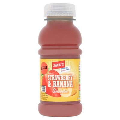 Jack's Strawberry & Banana Smoothie 250ml | Case of 8