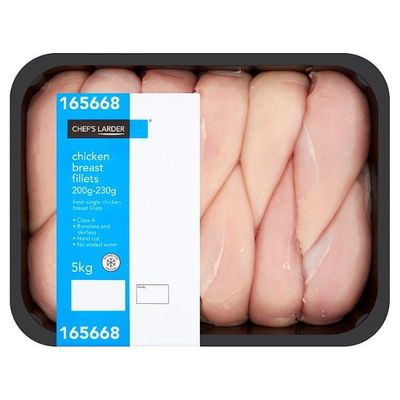 Chef's Larder Chicken Breast Fillets 200g-230g 5kg | Case of 2